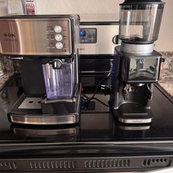 Espresso machine and grinder