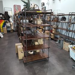 Wood And Metal Shelfs