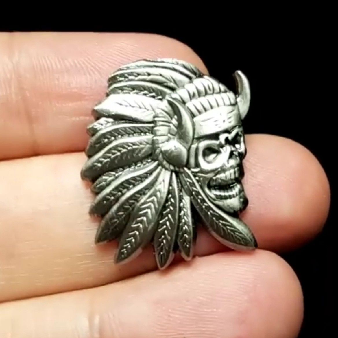 Indian Skull Harley Davidson Motorcycle Biker Hog Lapel Pin