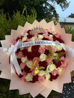 Ramo de rosas naturales, 100 rosas
