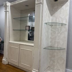 Furniture Mirrored Wall Unit Curio