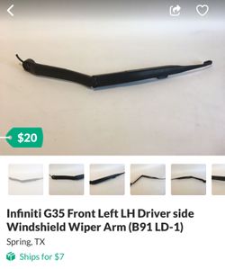 Infiniti G35 BOTH Front Left AND Right side Windshield Wiper Arm (B60 LA-1) / (B91 LD-1)