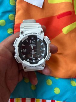 Casio solar powered watch- white