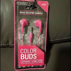 Pink Ear Buds New In Pkg 