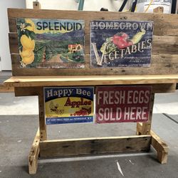 Locally Grown Handmade Sign/Stand