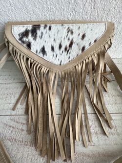 COWHAIR LEATHER CROSSBODY BAG