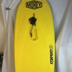 Vintage mint condition morey mach 11 tube rail hexagonal yellow boogie board