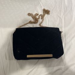 Black Velour Handbag 