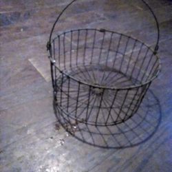 Two Different Farmhouse Metal Egg Basket