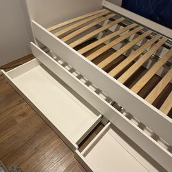 Malm twin Storage Bed White 