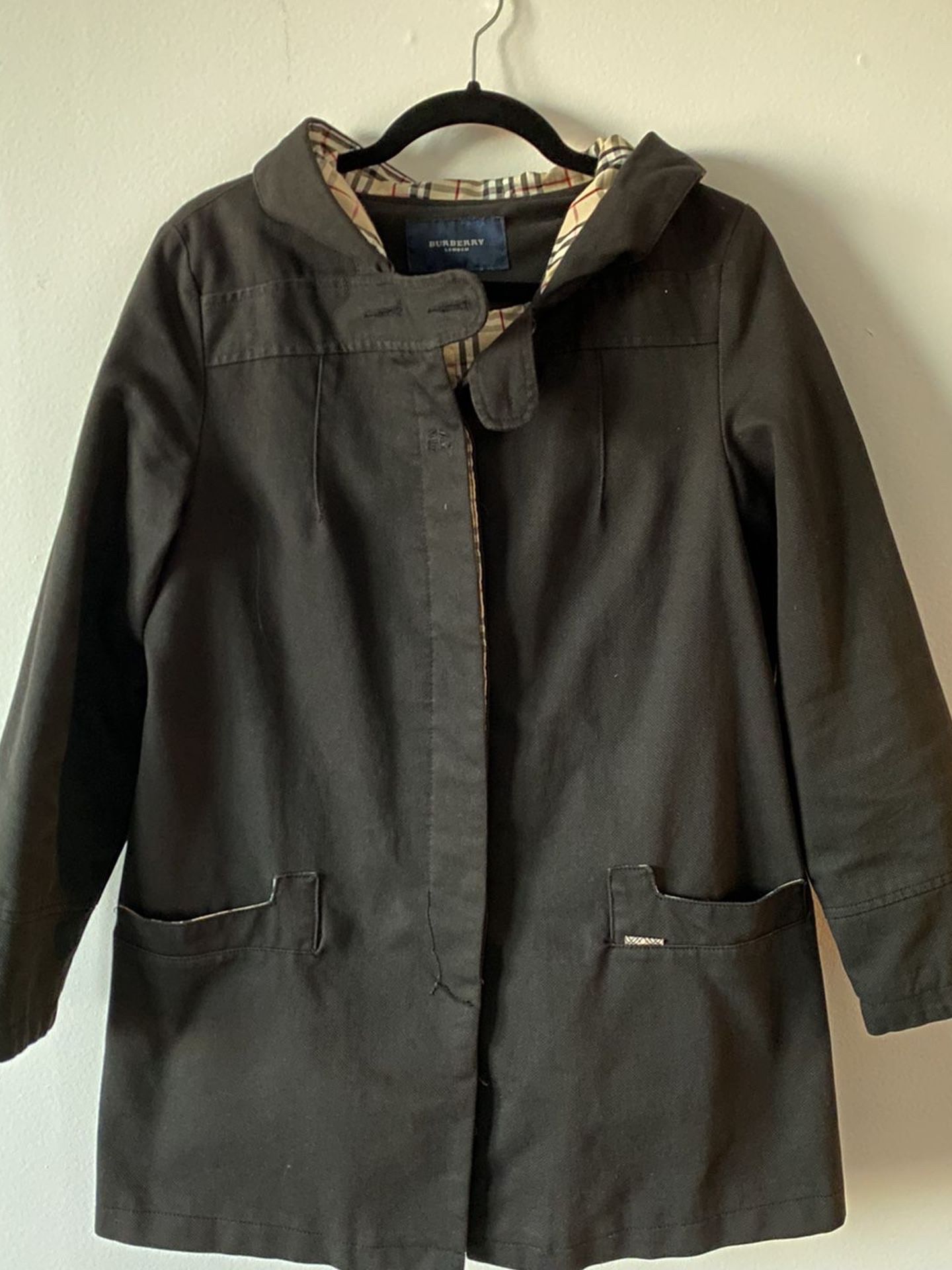 Burberry Black Jacket Sz L