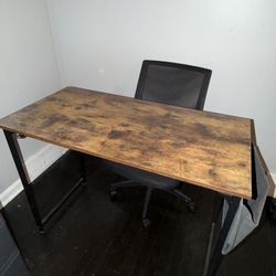 Rustic Wood Office Desk – Sturdy & Modern 