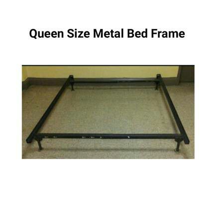 Queen Size Metal Bed Frame with Glides
