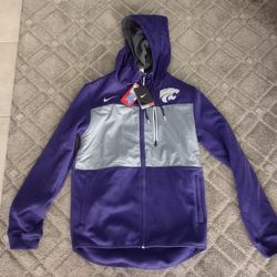 Men's Nike Kansas State Wildcats Zip Up Hoodie Jacket Size Small MSRP $95