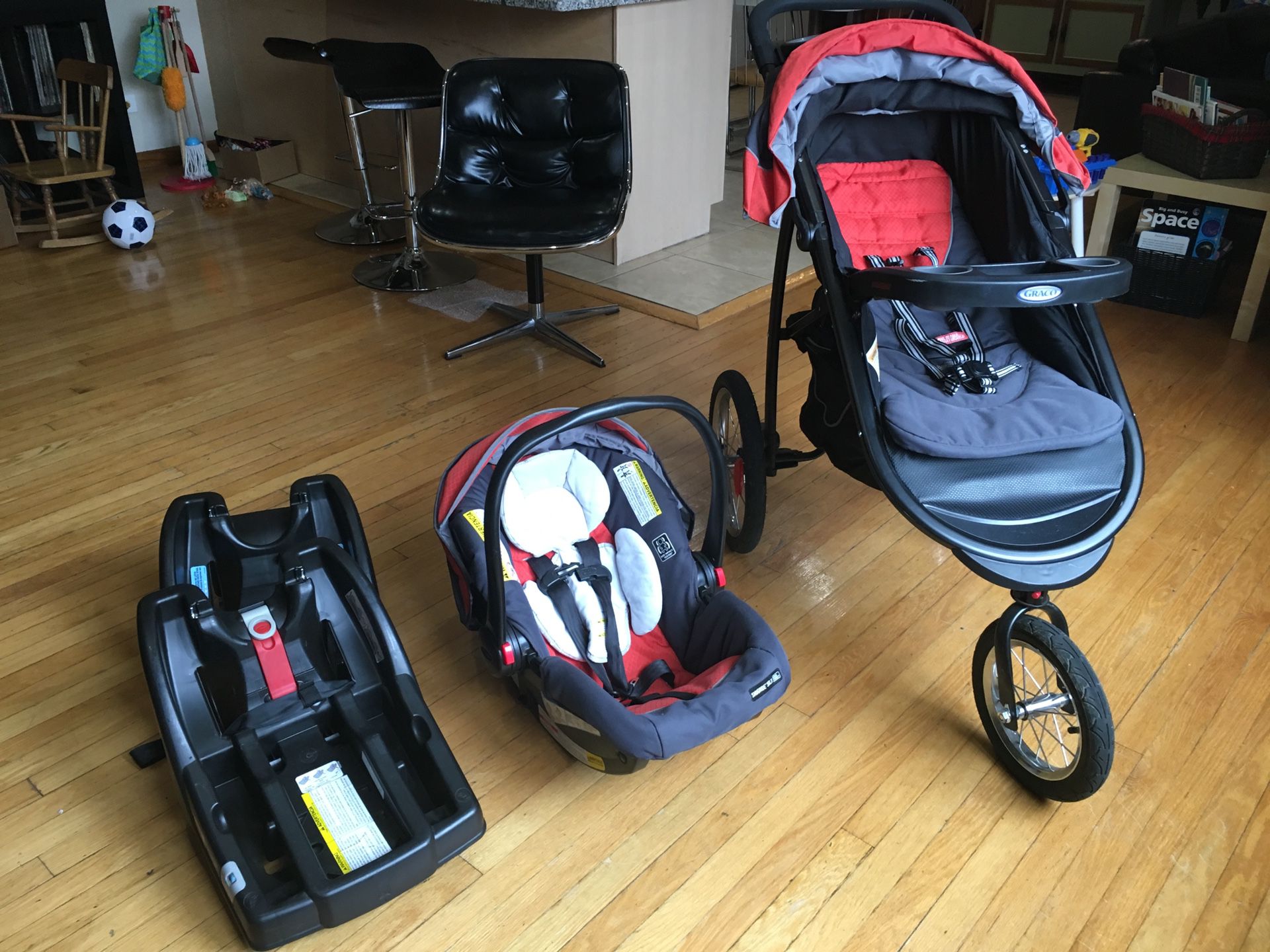 Nice baby stroller, car seat, and baby carrier NOT FREE