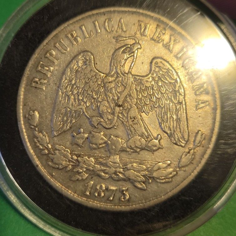 π²π½π²π½1873 Mexico Un Peso Silver Coin
