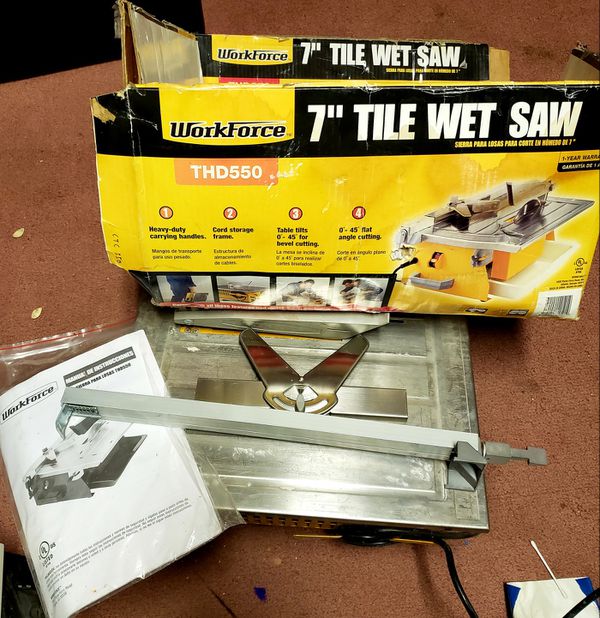 WORKFORCE 7"TILE WET SAW THD550 for Sale in Westminster, CO - OfferUp