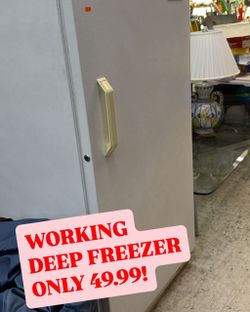PERFECT WORKING WHITE DEEP FREEZER JUST UNPLUGGED FROM HOME MUST GO