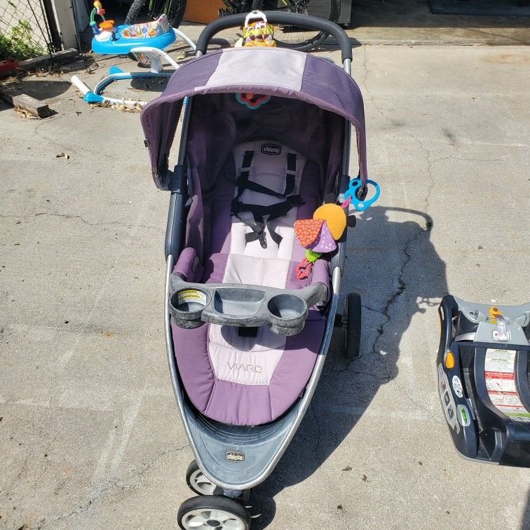 Jogging Stroller And Car Seat With 2 Bases