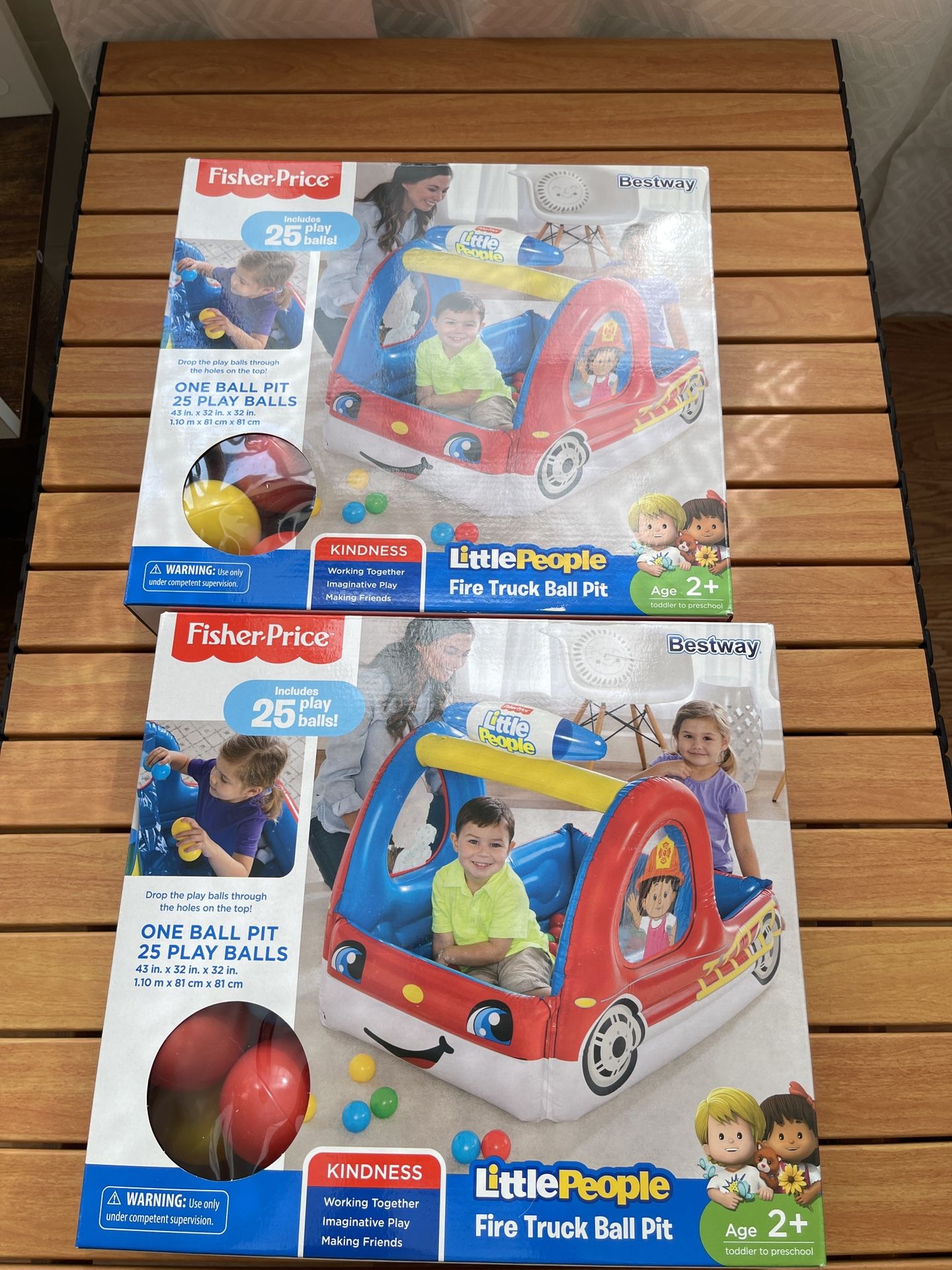 2 Sets Fisher- Price Little People Fire Truck Ball Pit Set