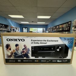 Onkyo 5.2-Channel AV Receiver 4K 60p HDR Dolby Atmos Black TX-SR393