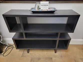 Black Modern Staggered Bookshelf $45