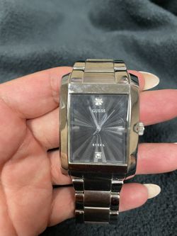 Wrist Watch Guess Black Dial Stainless Steel