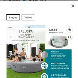 Saluspa Grenada 6-8 Person Airjet Jacuzzi 