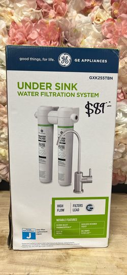 GE Under Sink Dual Stage Water Filtration System with Faucet