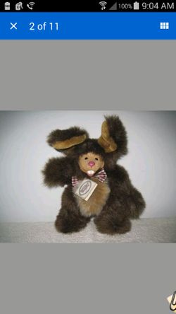Kimbearlys Originals "Buck" Fully Jointed, Plush Bunny Rabbit -New With Tags-