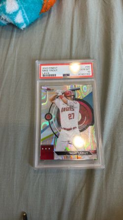 2023 topps finest Mike Trout, gem mint PSA 10 lava number out of 100￼