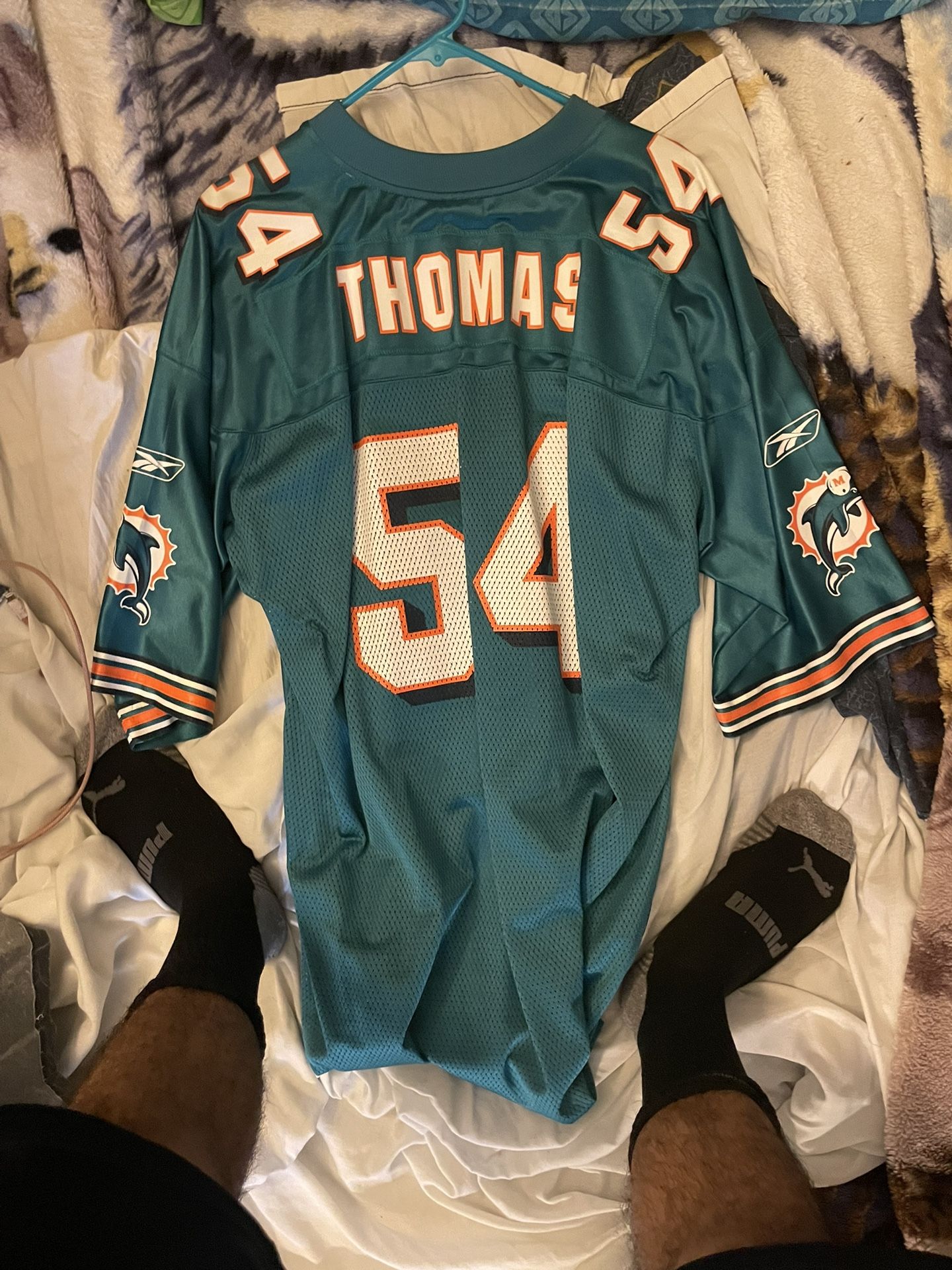 Zach Thomas #54 Miami Dolphins Reebok NFL Equipment Men's Jersey
