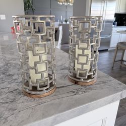 Set Of Silver Candle Holders