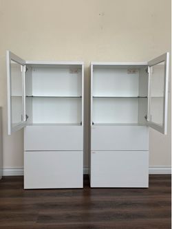 White Display Cabinets
