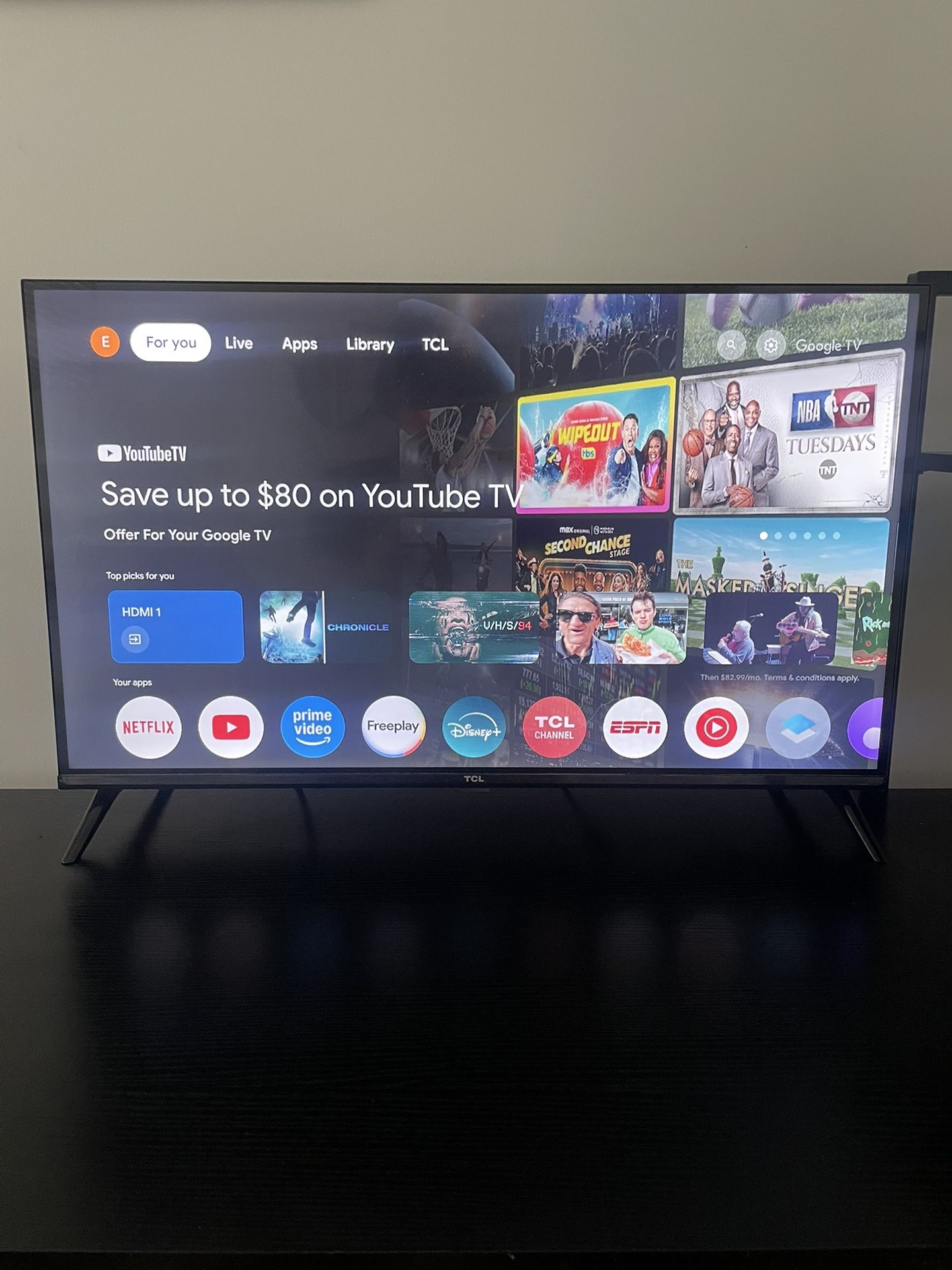 32” TCL Smart TV with Google TV