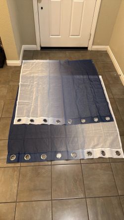 Blue ombré curtains