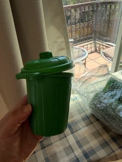 Green small trash cans
