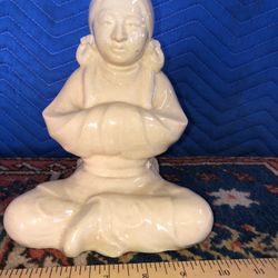 Vintage Porcelain Chinese Sculpture Of Deity 