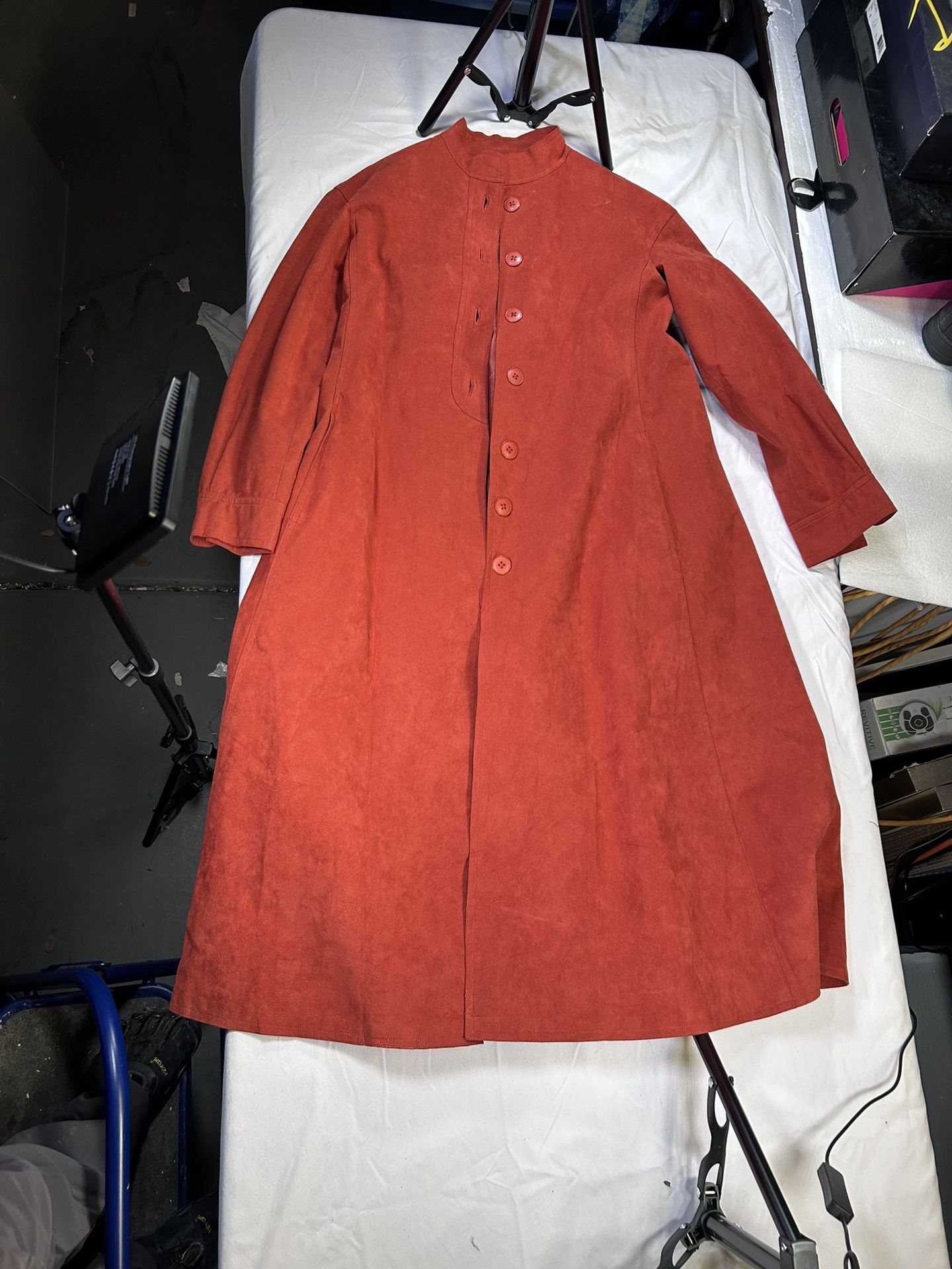 Suede Jacket Overcoat Orange Roma Gino Rossi Woman’s Cloths