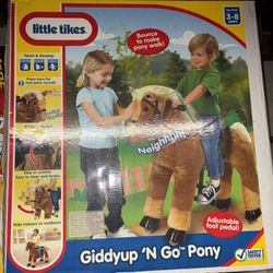 New In Box. Vintage Ride On Pony