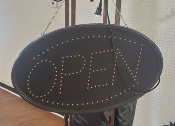 Oval LED Open Sign