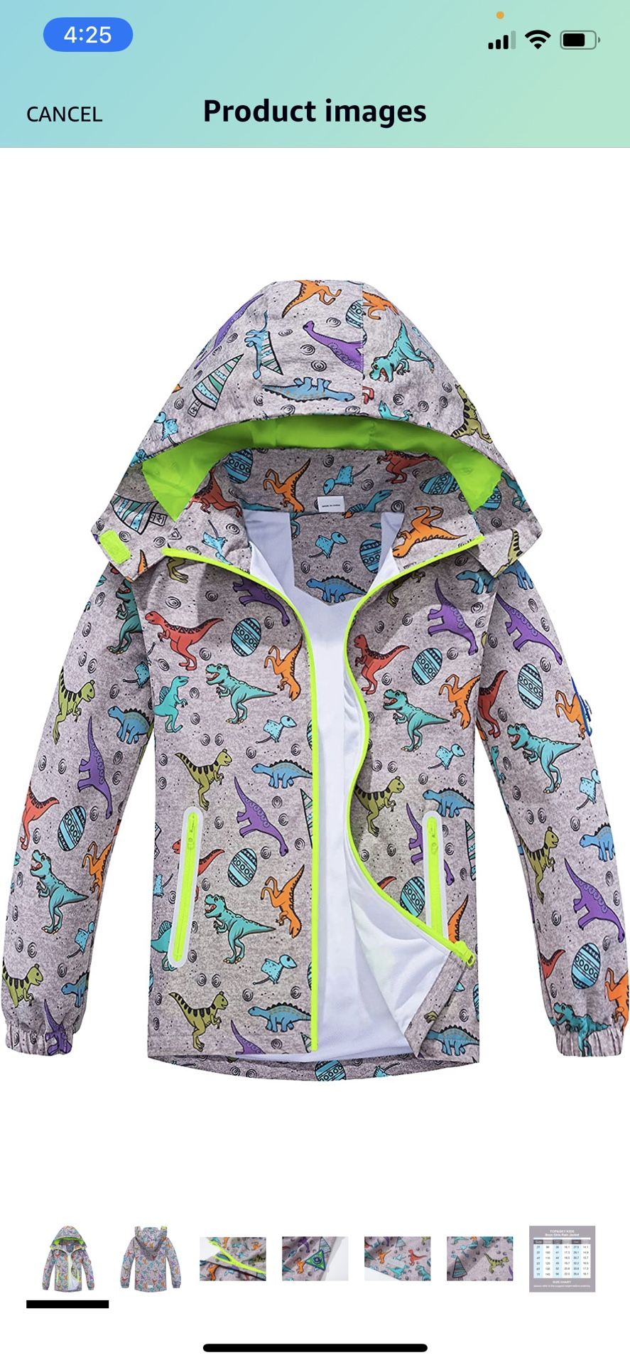 Boy Rain Jacket 5t-7t 