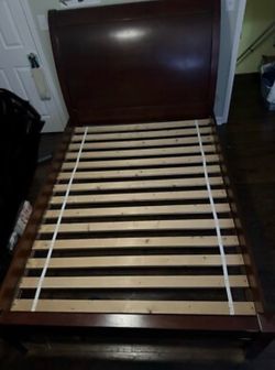 Pottery barn Valencia queen sized sleigh bed with mattress