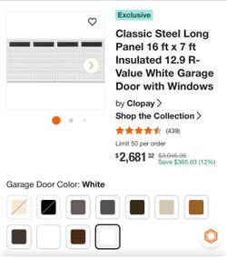 Garage door for sale