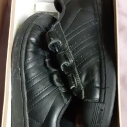 Adidas Black Kids Velcro Low Top Rain Shoes