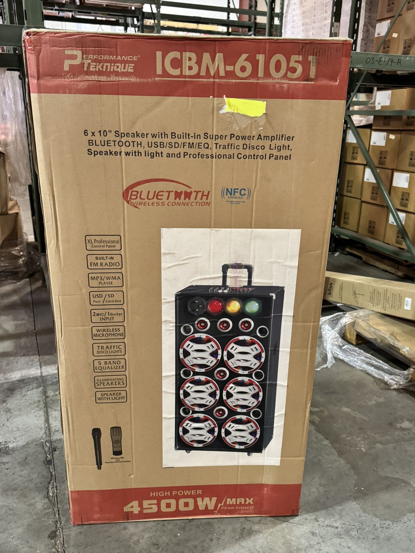 4500W Bluetooth Party Speaker w/ Lights – BRAND NEW SEALED