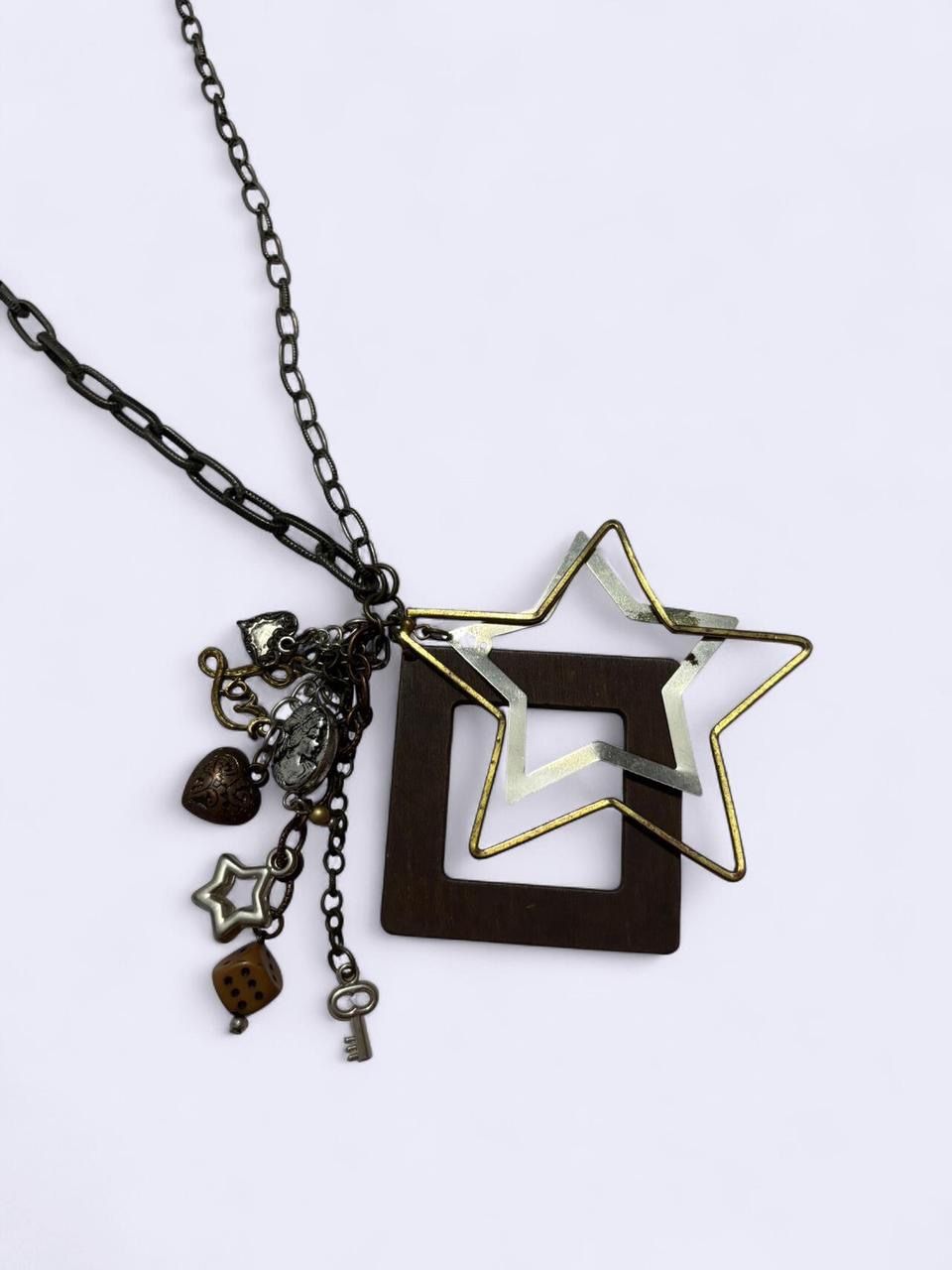 ✨NEW UNIQUE FAIRYCORE WHIMSY GOTH NECKLACE STAR BEADED CHARM PENDANT✨