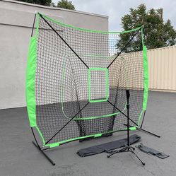 $75 (New in box) Baseball softball (7x7’ net & ball tee set) practice hitting & pitching net w/ carry bag 