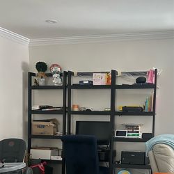 3 piece crate & barrel book shelf with desk