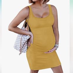 Gold/Yellow XXL maternity dress